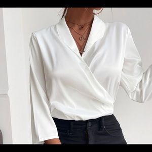 Surplice Front Shawl Collar bodysuit